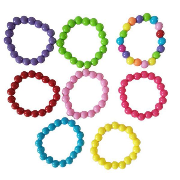 

girls bracelet jewelry childrens accessories children's color aclili candy beads cute multi-color decoration b9259, Red;brown