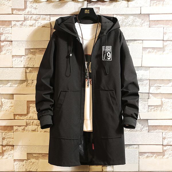 

2021 new black trench gray man jacket casual windbreakers x-long fashion spring jackets i1fl