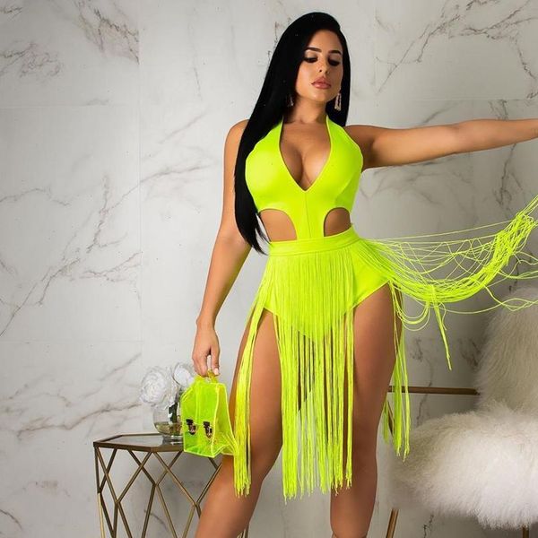 

hollow out playsuit tassel fringe backless bodysuit club outfits summer vintage body suit black jumpauit romper, Black;white