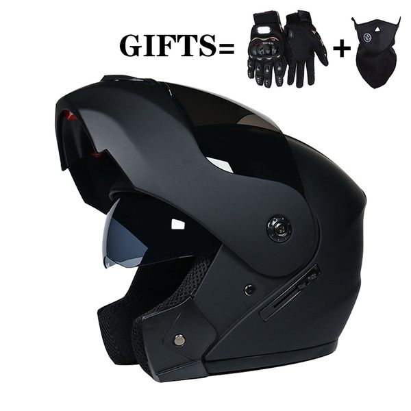 

2 gifts racing motocross modular dual lens carbon motorcycle helmet full face safe flipup cascos para moto