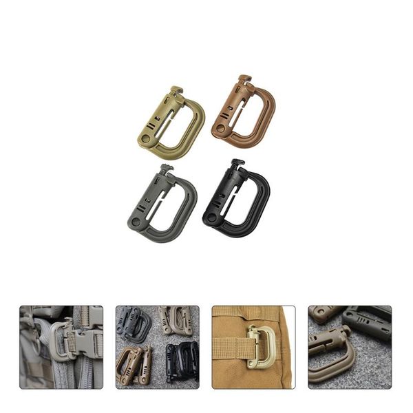 

cords, slings and webbing 8pcs carabiner clip hook lightweight compact strong d shape