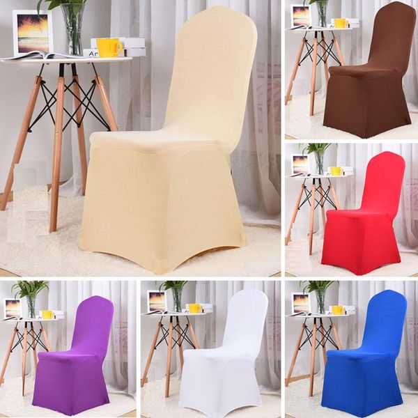 

12 colors chair covers spandex wedding banquet home decoration l dining party lycra spandex reataurant kitchen seat covers