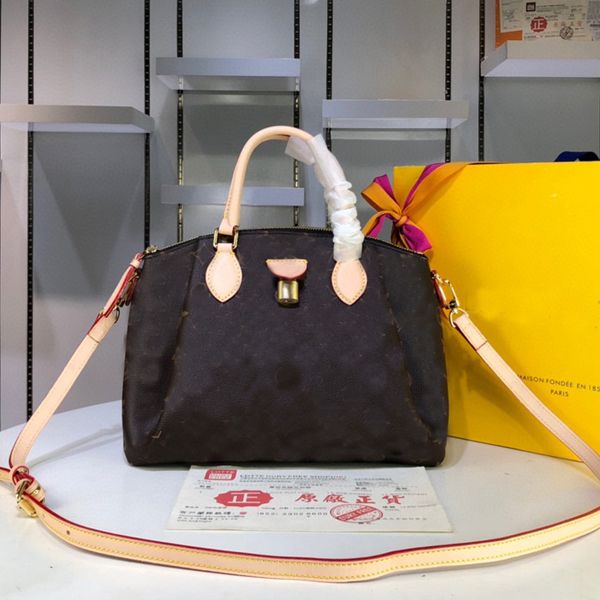 

women handbag shoulder crossbody bags cowhide leather tote classic letter large capacity hand bag adjustable removable strap padlock hardwar