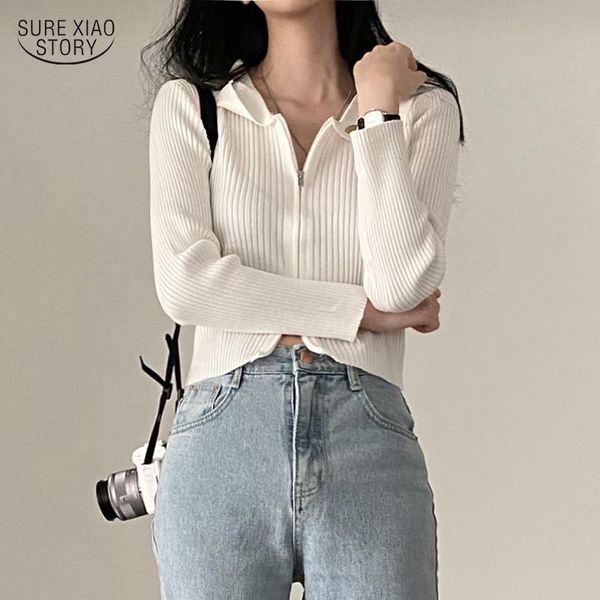 

women's jackets short elegant casual cardigan woman chic autumn double zipper long-sleeved sweater lapel elastic thin coat 16572, Black;brown