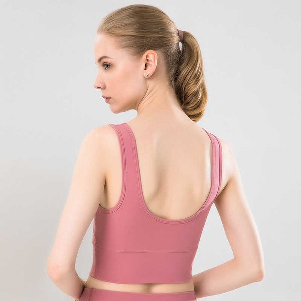 

2021 new bra gathered shockproof and shake proof vest female running fitness yoga sports underwear, Red;black