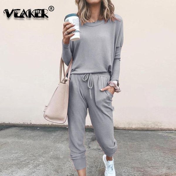 

two piece dress 2pcs sets for women 2021 casual pink sweatshirt pants fashion suits autumn female solid tracksuits, White