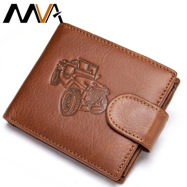 

mva mens wallet leather genuine slim coin wallet leather for men original male walet pocket men card holder 26081, Red;black