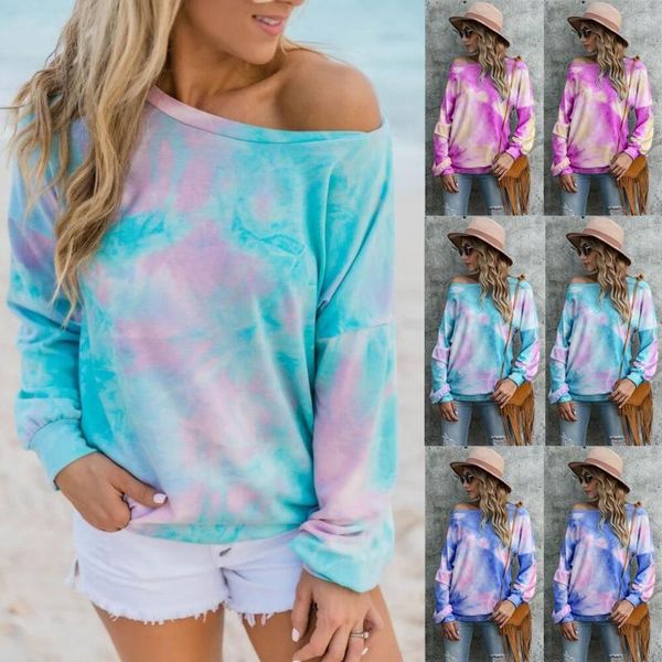 

2021 women's t-shirts woman tshirts shirt women fashion tees chest pocket tie dye digital printed v-neck t-shir, White