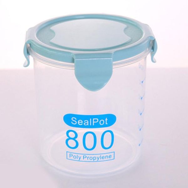 

storage bottles & jars round transparent sealed can glass jar kitchen bottle