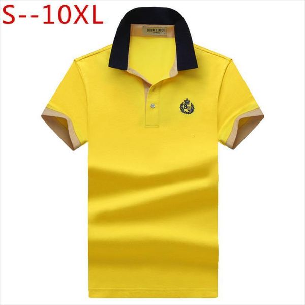 

brand summer style regular slim mens polo lapel embroidered shirts cotton men casual tees man poloshirts 7xl 8xl 9xl, White;black