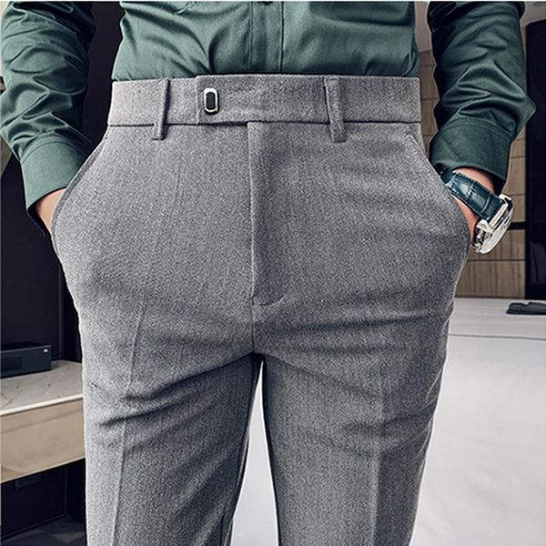 

men's suits & blazers suit pants formal small feet slim straight leg fashion casual clothing dress full length, White;black