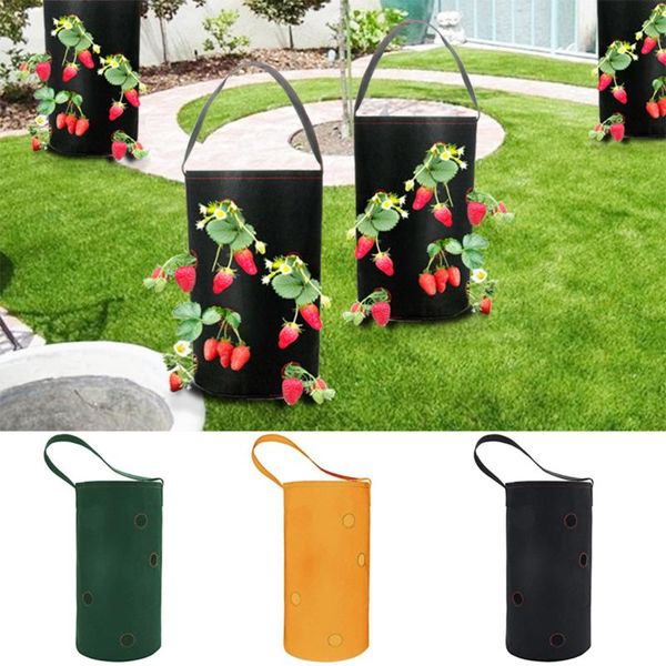 

hanging planting bag strawberry box non-woven fabric bare root container planters & pots