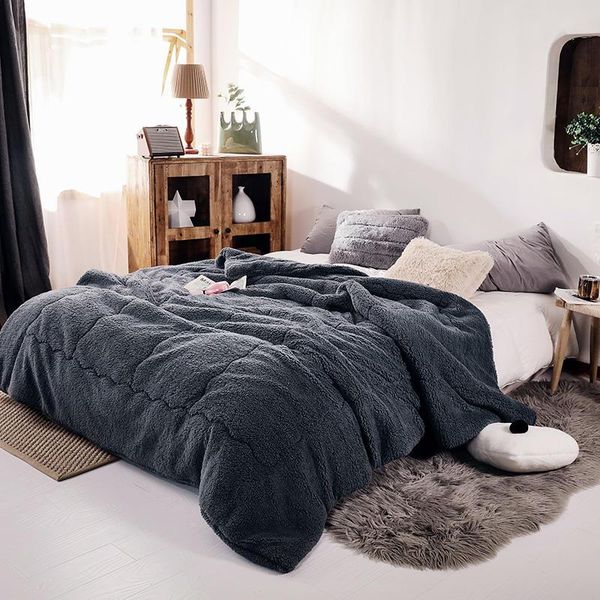 

blankets three-layer double-sided lambskin home sleep blanket thick warm fashion quilt brings good and improves quality of life