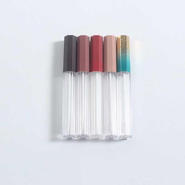 

storage bottles & jars 5ml transparent makeup lipgloss lip glaze refillable cosmetic clear lipstick gloss brush wand tube eyelash split box