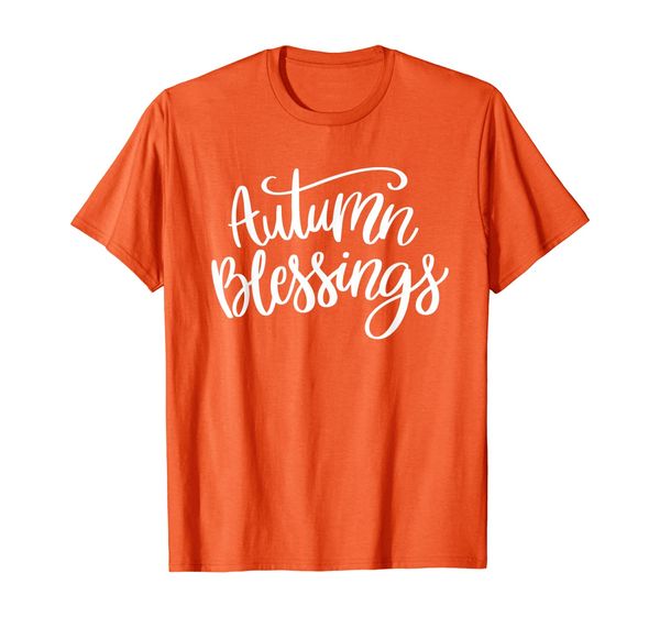 

autumn blessings shirt, thanksgiving shirt, novelty tee t-shirt, White;black