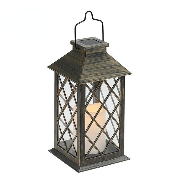 

portable lanterns oval shape battery light retro courtyard decoration hollow chinese auspicious lantern metal style garden wind outdoor