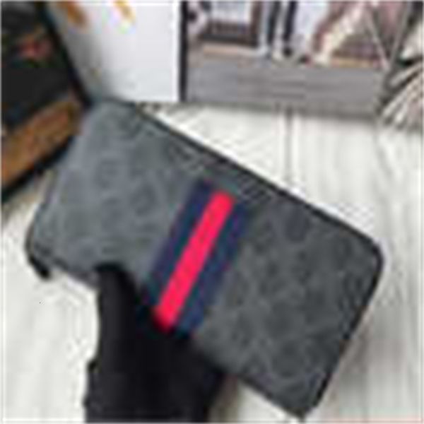 

real holders brand wallets pouches designer zipper bag luxury leather long 408831 chain wallet new key card style phone long cases purse clu, Red;black
