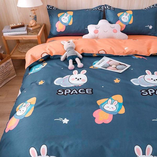 

bedding sets 2021 aloe cotton four-piece student children boys and girls college style cute cartoon printing comfortable skin-friendly