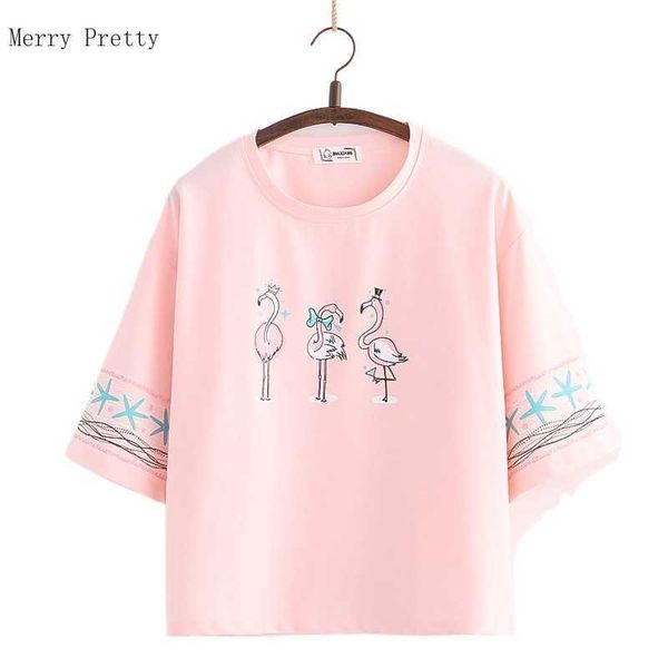 

harajuku cartoon print casual pullover t-shirts women summer short sleeve o-neck korean fashion female kawai graphic 210526, White