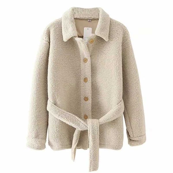 Rocker de Veludo de Veludo de Inverno Oversize Casaco Mulheres Única Coleira De Breasted Collar Solta Jacket Feminino 210607