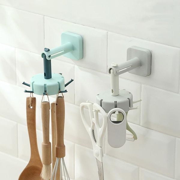 

hooks & rails kitchen hanger organizer 360 degree rotated wall shelf hook rotatable storage cabinet bathroom towel clothes holder