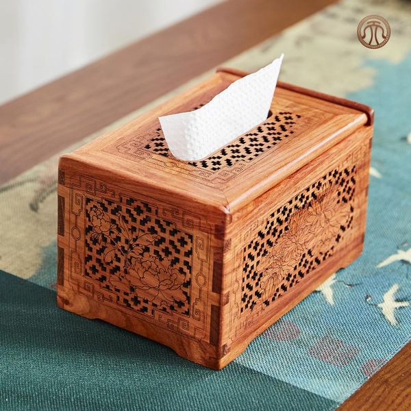 

tissue boxes & napkins vintage wooden box container organizer bedroom office accessories boite a mouchoir home storage df50zjh