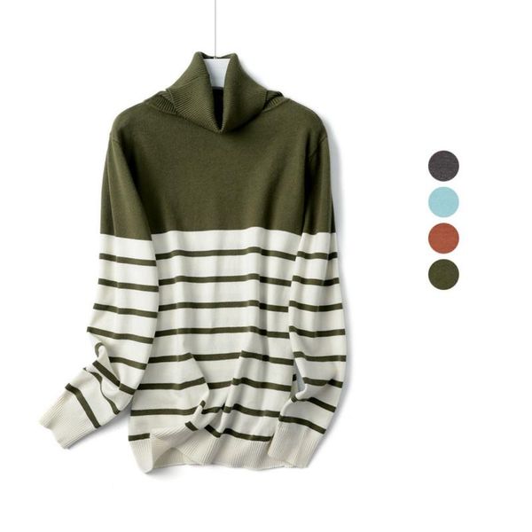 

women's sweaters women casual sweater -selling high-quality striped turtleneck fashion outdoor, White;black