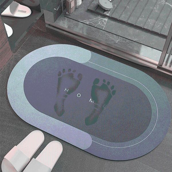 

bath mats super absorbent floor mat quick drying bathroom carpet modern simple non-slip entrance home oil-proof kitchen