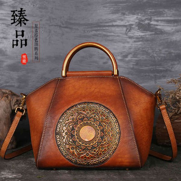 

women's handbag totem embossed leather women's single shoulder tote