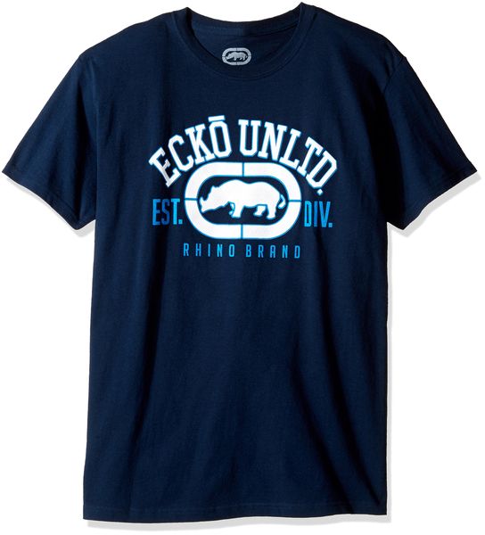 

men's the rhino remains short sleeve printed t-shirt, navy, 2xl, White;black