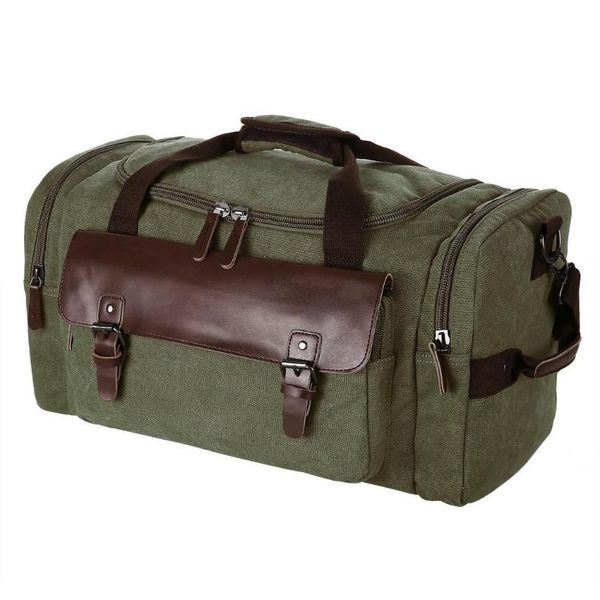 

duffel bags canvas duffle bag oversized travel tote luggage zipper 6cm/2.3inch with 1 x 1.1kg shoulder strap