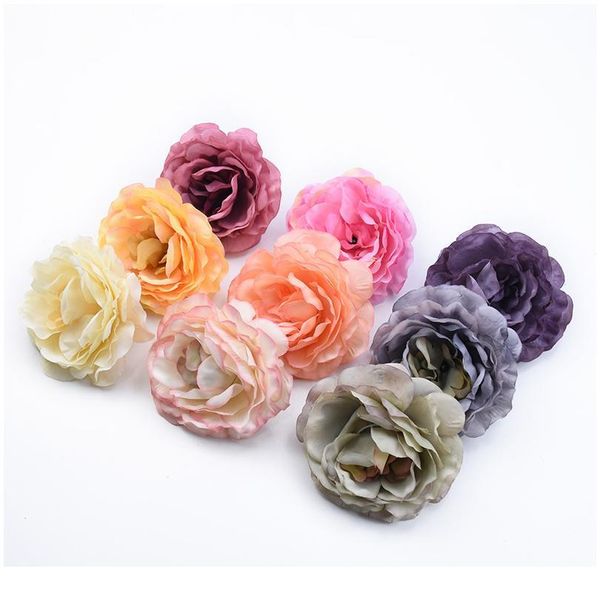 

100pcs wedding roses flowers wall home decoration accessories christmas decorative flowers wreaths artificial flowers w jllbjy