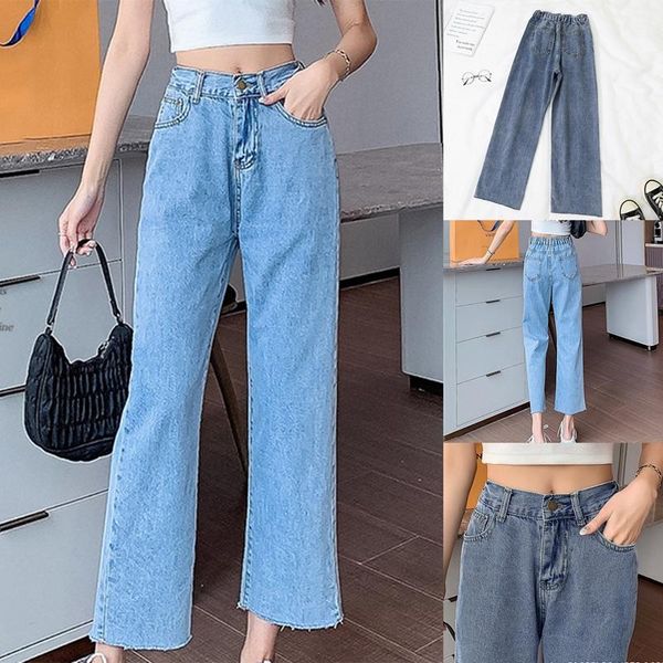 

women's pants & capris summer thin straight loose wide leg, Black;white