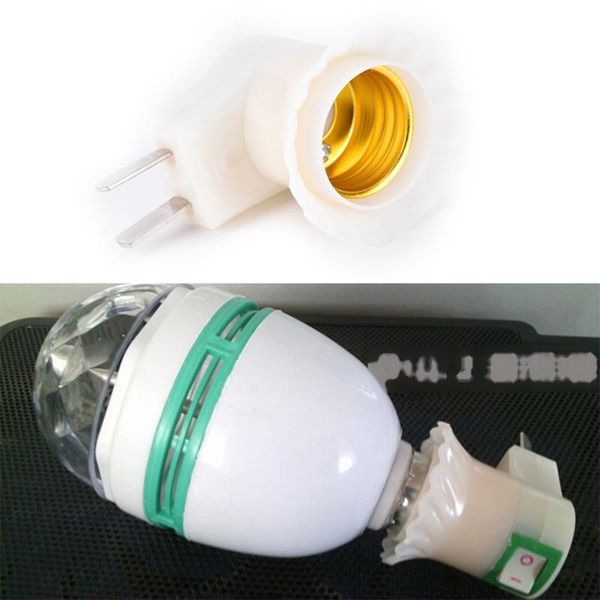 

lamp holders & bases e27 led light bulb male socket to eu type plug holder adapter converter