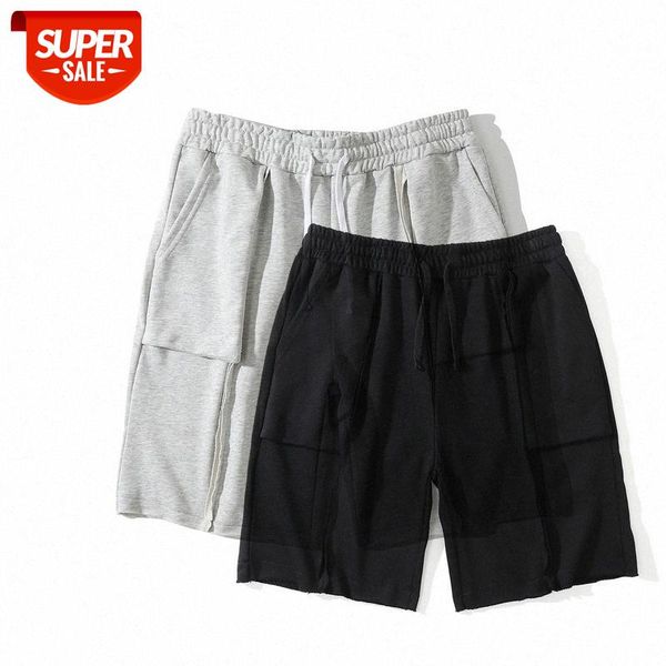 

gentleman's beach loose style men's thin wide cotton casual shorts #u21f, Black
