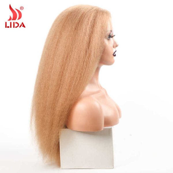 

kinky medium length lace wigs, Black;brown