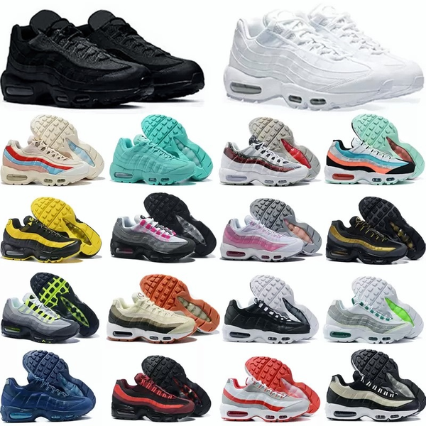 

running shoes og men women 95 triple black white neon dark beetroot crystal blue solar red smoke grey fish scales olive mens trainers outdoo