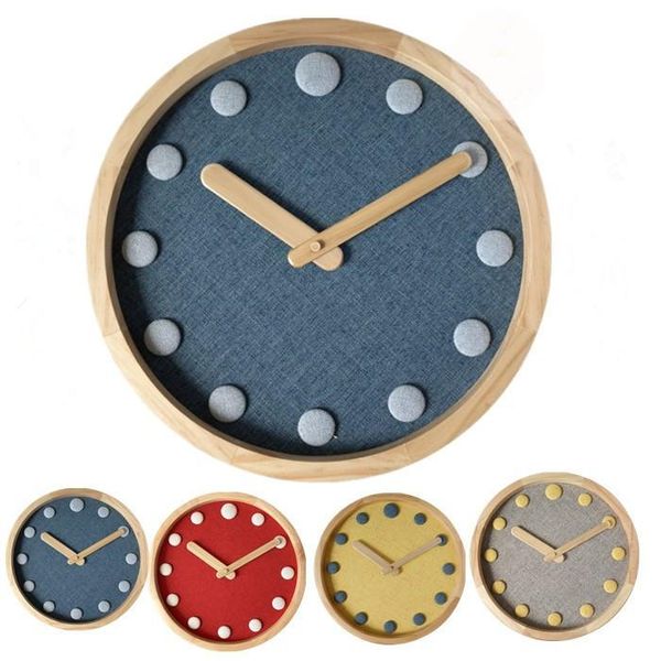 

wall clocks simple wooden modern mute living room bedroom clock cloth
