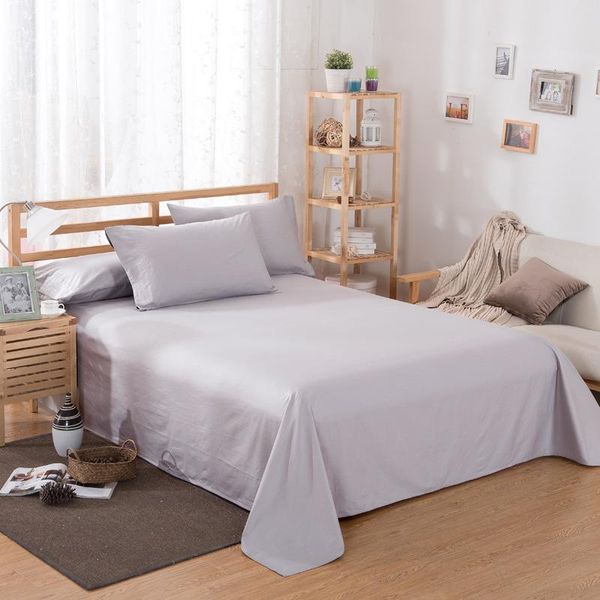 

sheets & sets solid color single double bedsheet king queen twin flat sheet soft sink bed 200x230cm