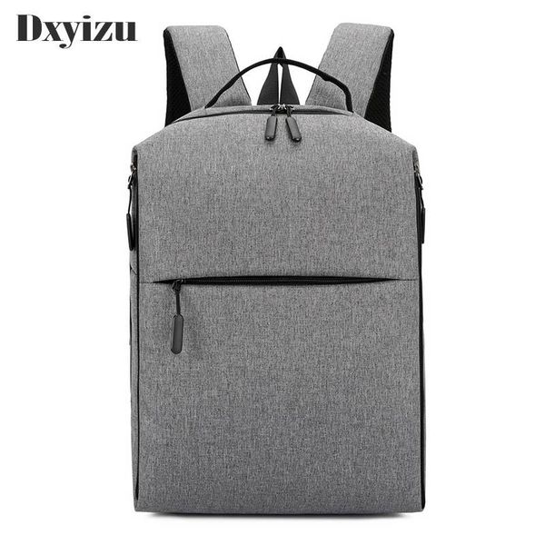 

backpack 15.6 inch business zipper travel backpacks men pure lapteenage polyester solid bags students simple shoulder schoolbags