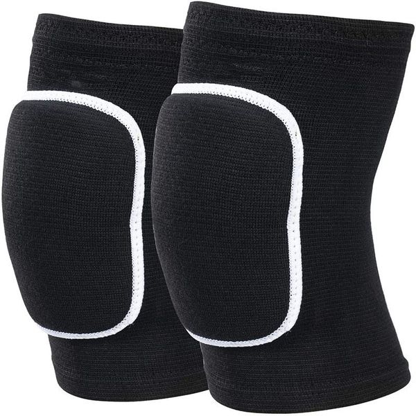 

elbow & knee pads soft for dancing kneepads guards athletic use volleyball dance yoga football tennis skating climbing sports, Black;gray
