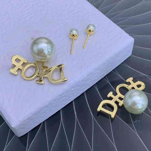 

classic earring new pearl 925 silver needle color brilliant diamonds earrings, Golden;silver