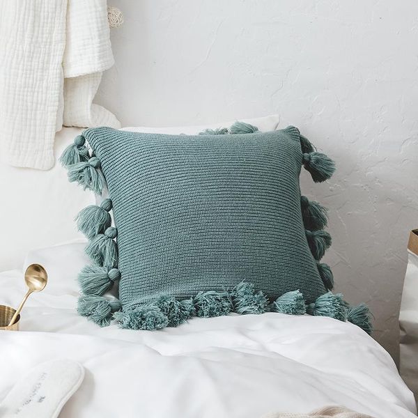 

tassels cushion cover 5 colors nordic throw pillow case home decor pillow covers for sofa living room bedroom 45x45cm pillows