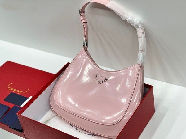 

classic luxury women handbags small totes designers shouler bags lady hobos fashion pu underarm purses with triangle letters patent leather