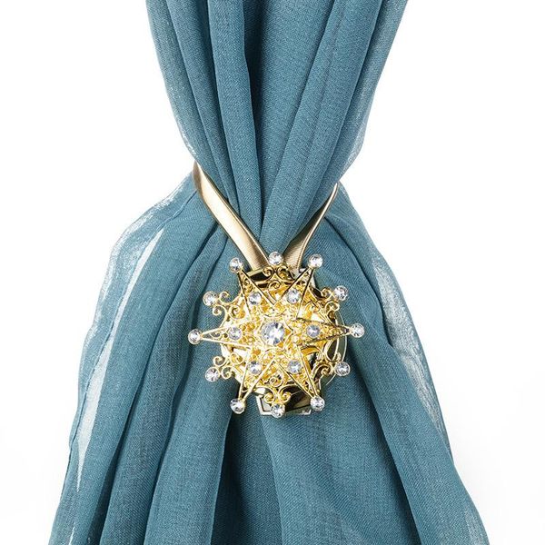 

1pc crystal flower magnetic curtain button retractable window curtain clips spring tie backs holder decoration accessory