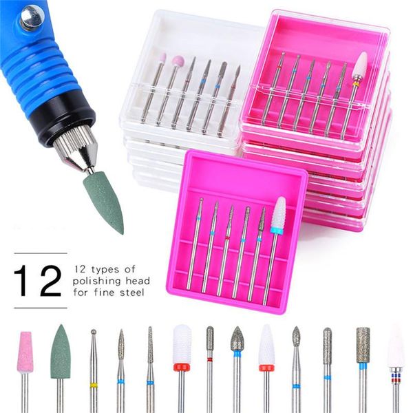 

nail art kits 12 styles choice tungsten carbide drill bit machine cutter file manicure for accessories