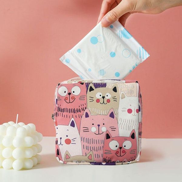 

storage bags fashion portable sanitary napkin bag travel makeup coin money card lipstick organizer sundries wallet birthday gift
