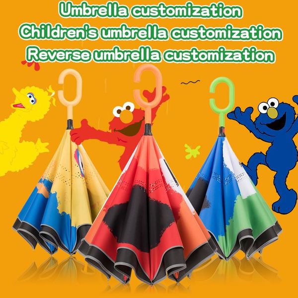 

umbrellas 2021 male and female reverse umbrella fashion cartoon red children