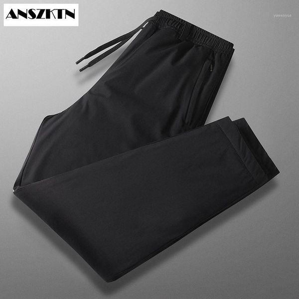 

winter outdoor down pants men wear young vitality youth foot sport thick warm white eiderdown cotton men's, Black