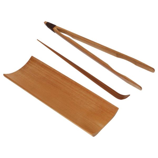 

spoons 3 pcs eco-friendly bamboo products tea utensils assistants (brown)